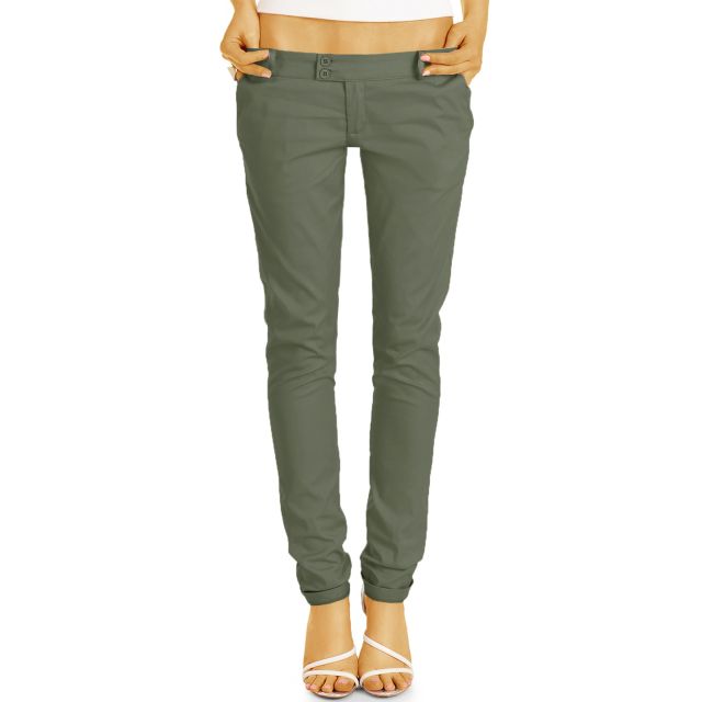 be styled  Chinos, Stoffhosen, röhrige hüftige Passform, mit Stretch  - Damen - h15a