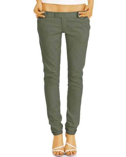 be styled  Chinos, Stoffhosen, röhrige hüftige Passform, mit Stretch  - Damen - h15a