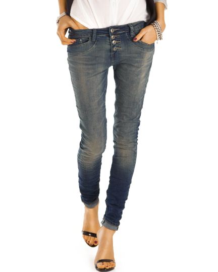 be styled Jeans - Schmale Damenjeans im ausgewaschenen Used-Style - Damen -  j41f