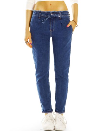 Boyfriend Jeans Baggy Hose Low Rise - Locker Bequem Weit Stretchig -  Frauen - j21r-2